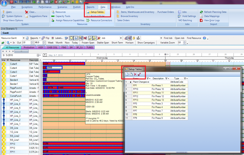 Setup Tables