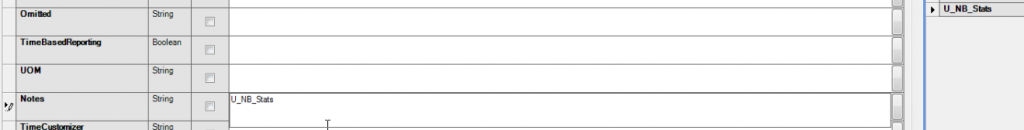 Galaxy APS - mapping - operations - Notes Field