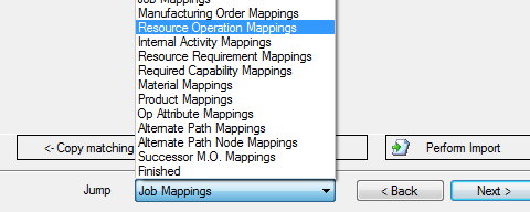 Resource Operations Mapping Screen