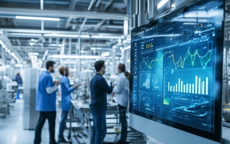 The image depicts a modern manufacturing facility focused on medical production-4-1