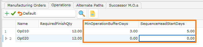 Buffer and Head Start Scheduling